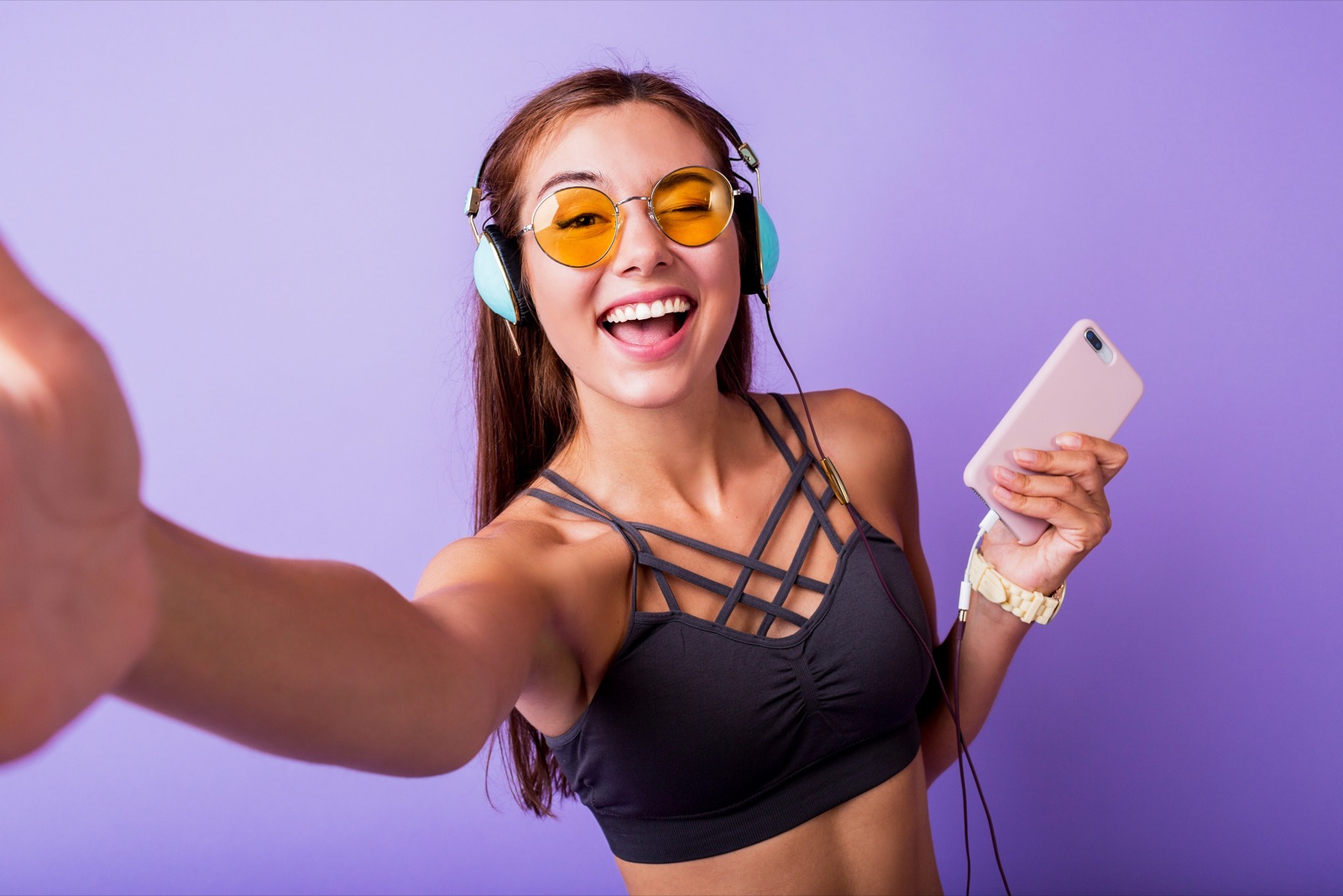 Carefree woman at a retreat experience